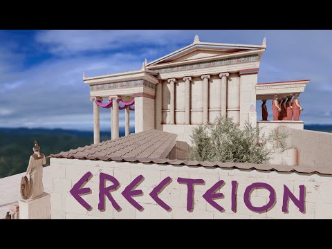 Templo ERECTEION - Acrópolis de Atenas - Reconstrucción virtual 3D